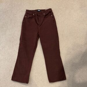 Brown Straight-Leg Jeans